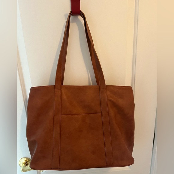 Antik Kraft Handbags - Large Brown Vegan Leather Bag